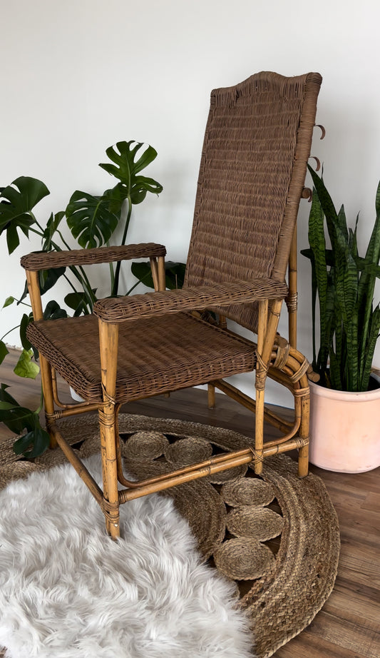 Reclining Rattan & Wicker Chair