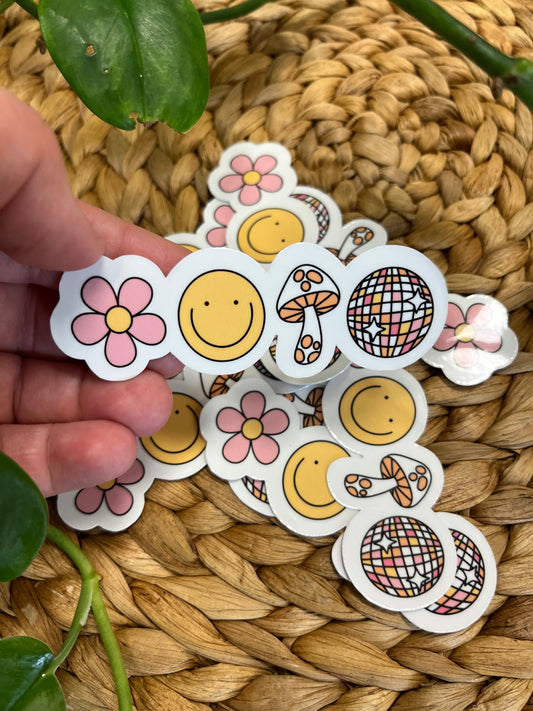 Happy Hippie Sticker