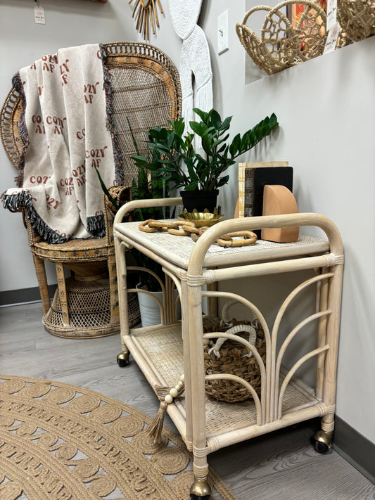 Rattan Bar Cart