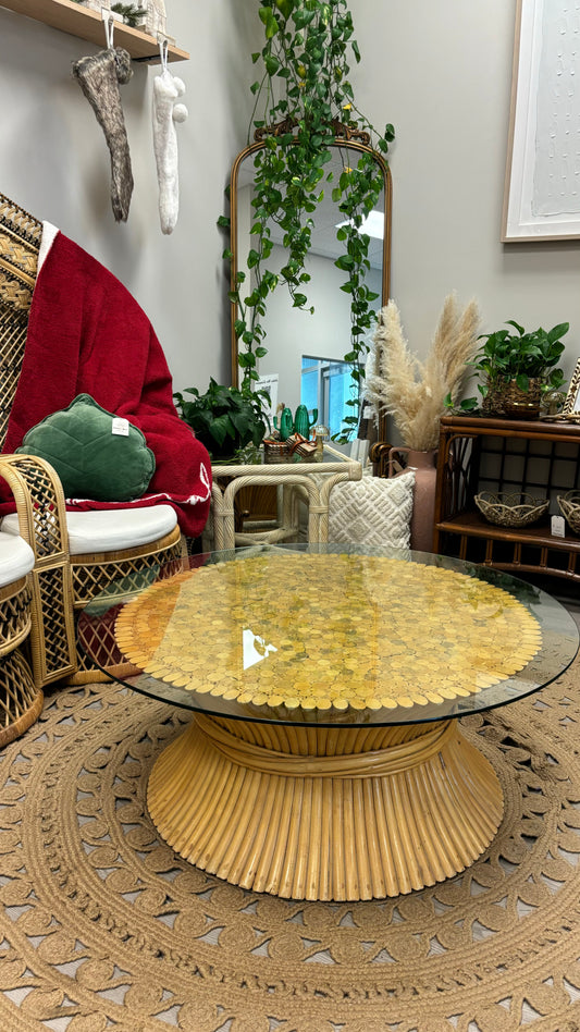 "Sheaf of Bamboo Coffee" Table Attributed to McGuire