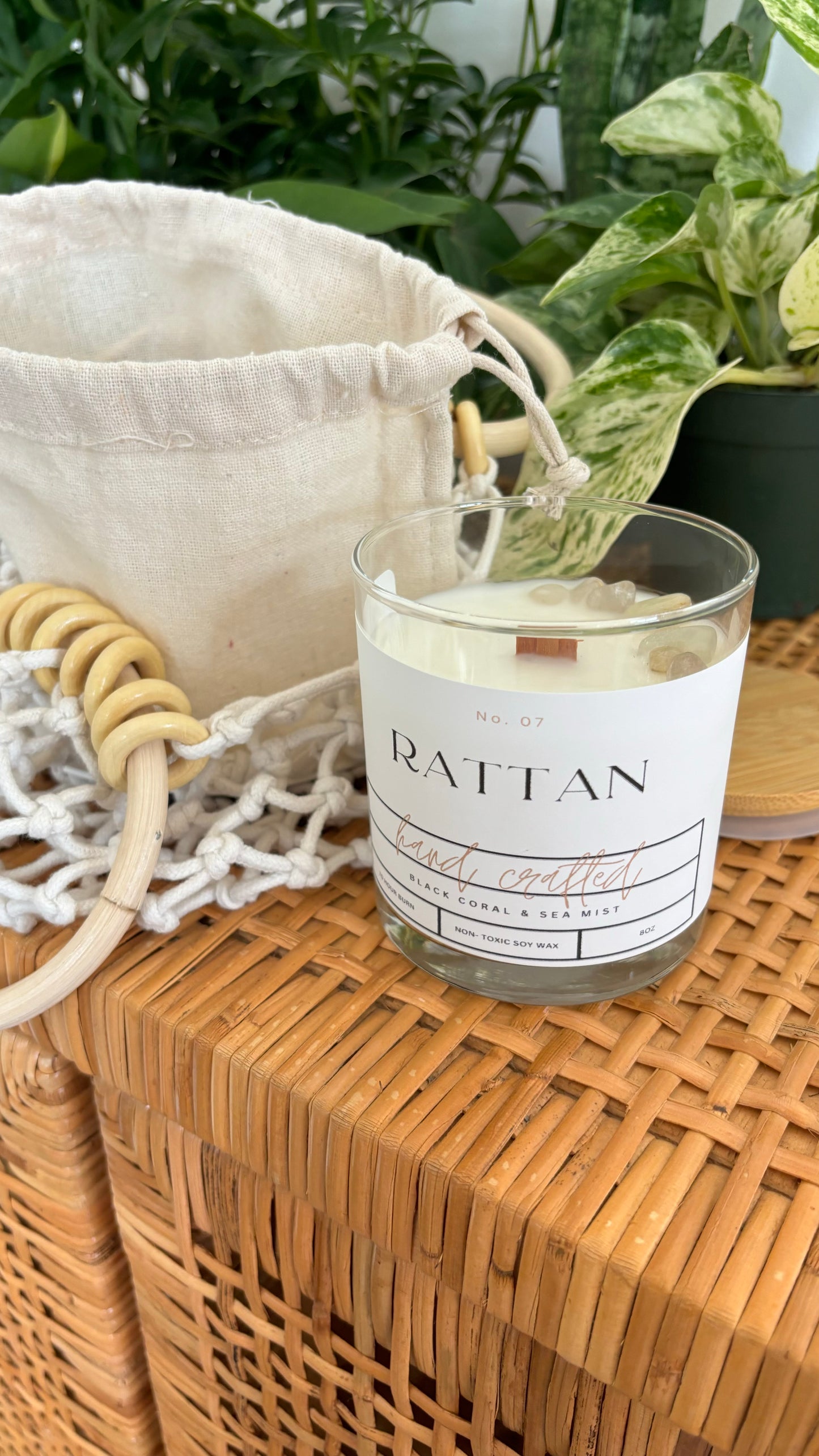 Rattan Candle