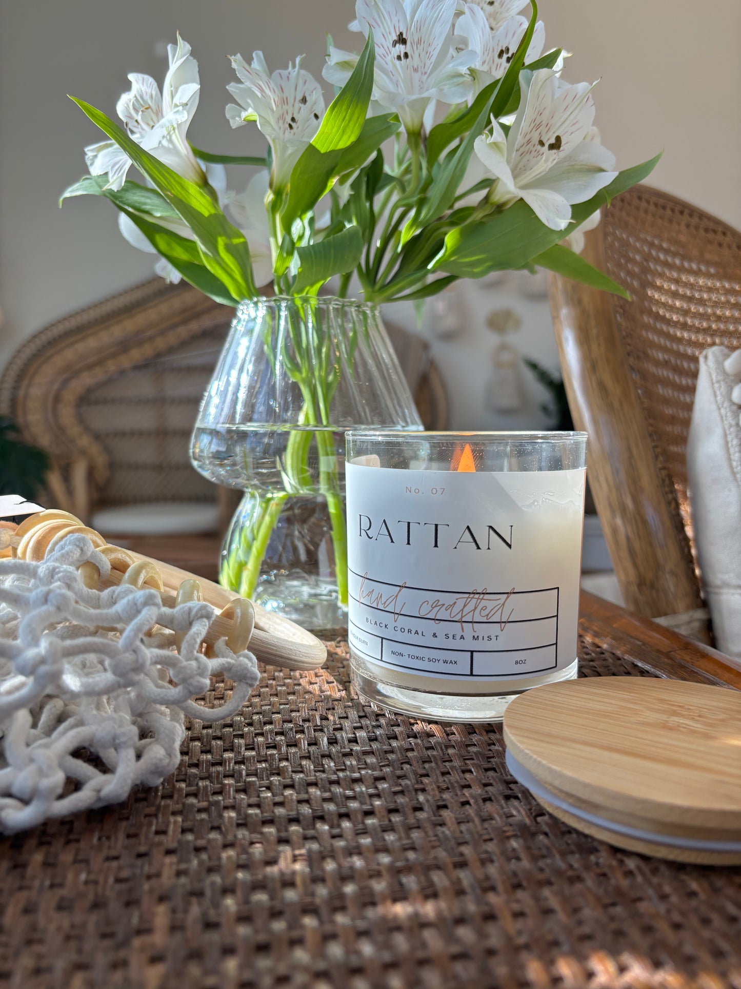 Rattan Candle