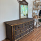 Brown Wicker Dresser