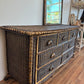 Brown Wicker Dresser