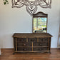 Brown Wicker Dresser