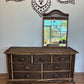 Brown Wicker Dresser