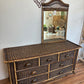 Brown Wicker Dresser