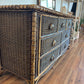 Brown Wicker Dresser