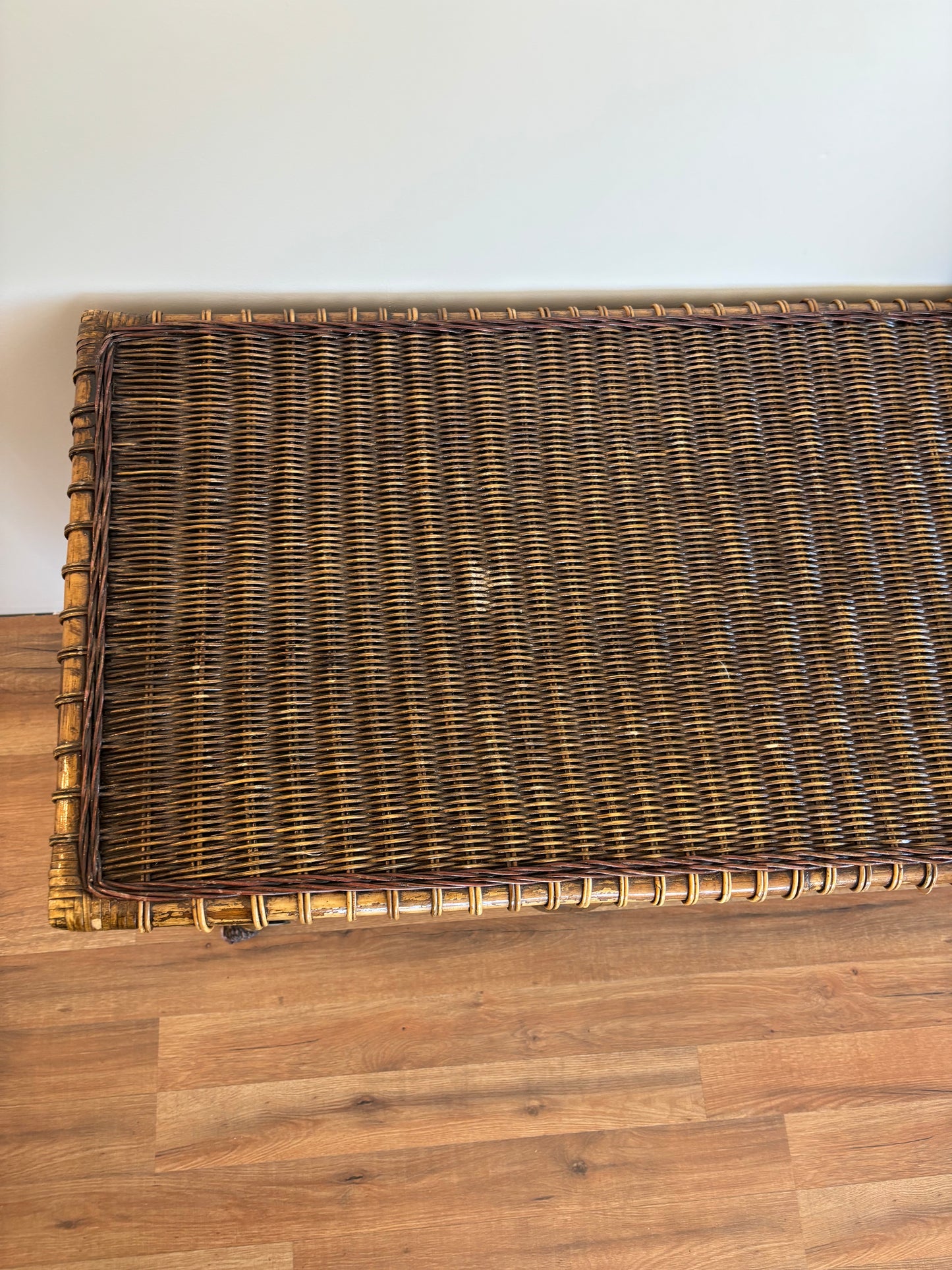 Brown Wicker Dresser