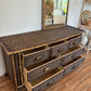 Brown Wicker Dresser