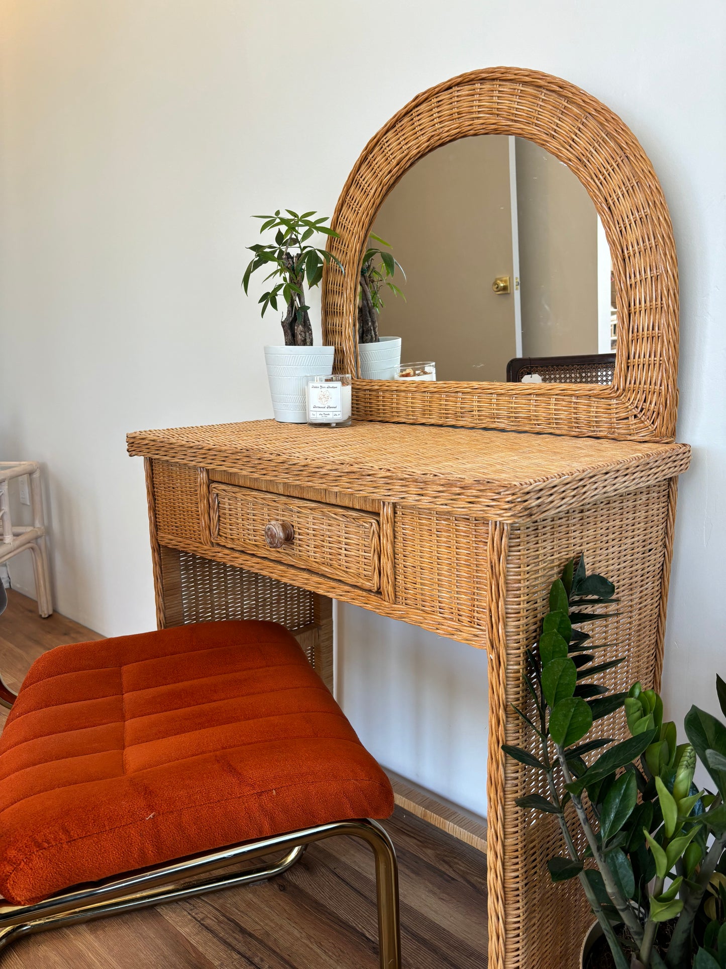 Wicker Vanity