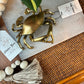 Antiqued Brass Blue Crab