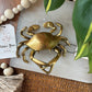 Antiqued Brass Blue Crab