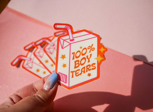 Boy Tears Sticker