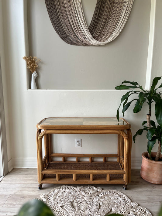 Pencil Reed Bar Cart