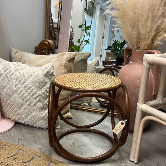 Cane & Rattan Side Table